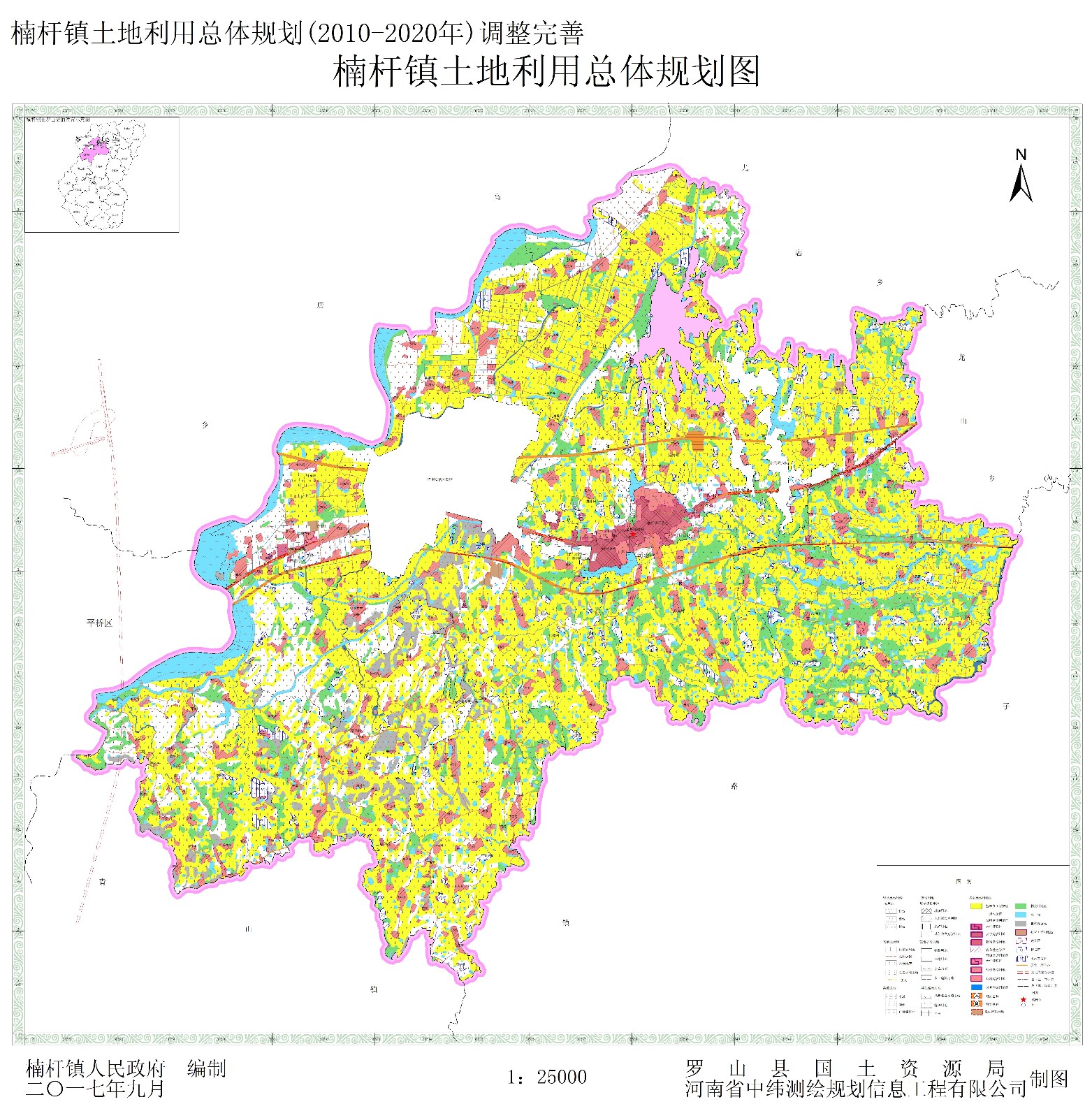 罗山县乡镇土地利用总体规划图