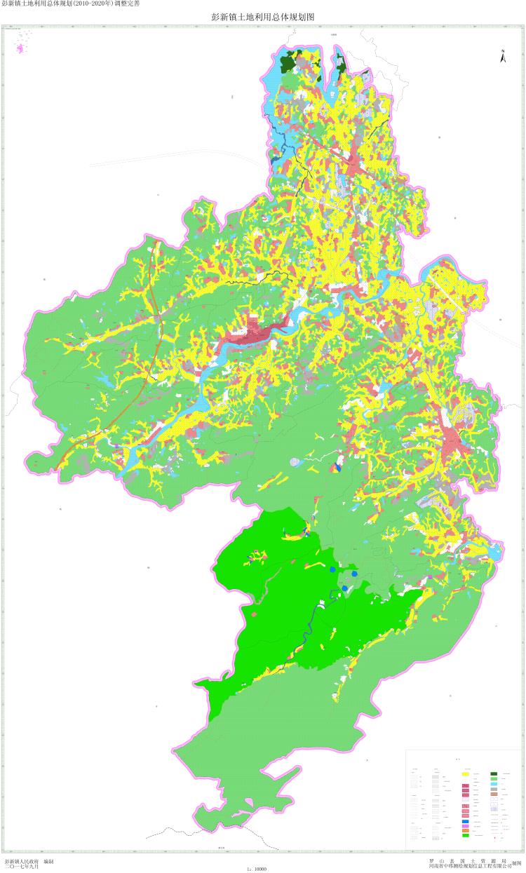 罗山县乡镇土地利用总体规划图
